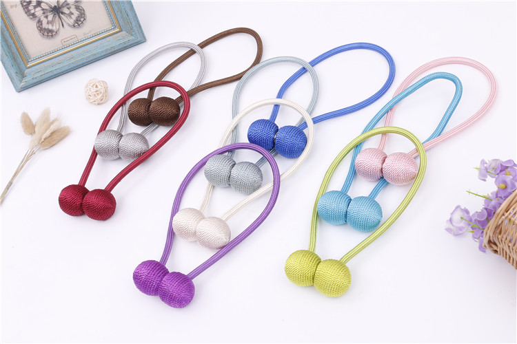 Một cặp nam châm rèm khóa sáng tạo cà vạt dây buộc dây đai rèm miễn phí đấm hộ gia đình đơn giản hiện đại Bắc Âu - Phụ kiện rèm cửa khung rèm spa