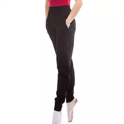 Square dance trousers black bodybuilder pants cotton shape pants small feet lob pants waist dance practice pants