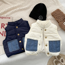 Childrens vest winter wear baby Japanese Internet celebrity horse jacket baby thick warm vest go out to serve foreign air