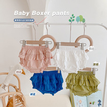 Baby shorts summer dress bag fart pants girls lace small panties childrens leggings baby lantern shorts big PP pants