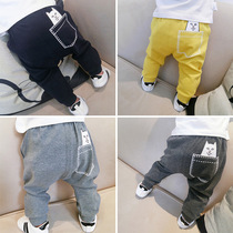 Baby Pants Spring Autumn Mens 1-3-Year-Old Newborn Thin Foreign Air Baby Harun Pants Large Pp Pants Boy Outside Wearing Tide