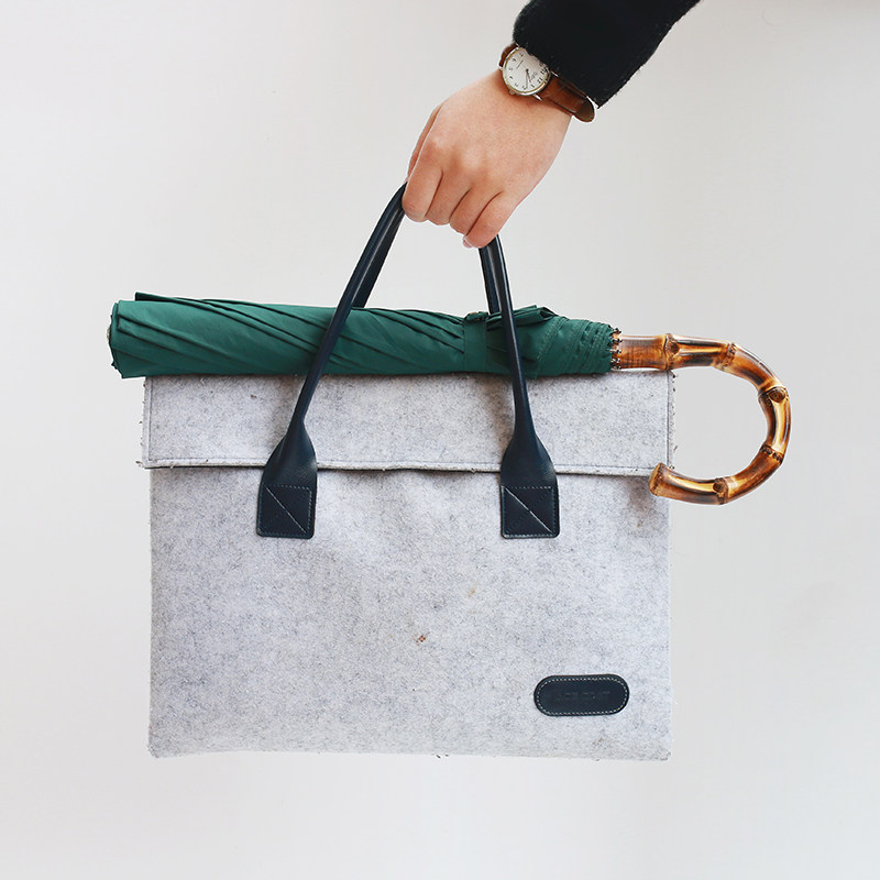 British London handmade gentleman's umbrella creative retro bamboo handle two-fold reinforcement anti-wind speed-drying hook folding umbrella