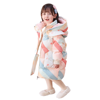 Duck medium-length thickened down jacket for girls