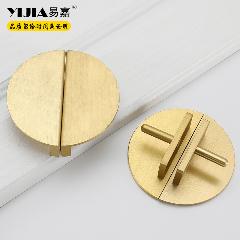 New Chinese Wardrobe Door Handle Semi-circular Cabinets Old Fashioned Handle Modern Minima Golden Antique Drawer Small Handle