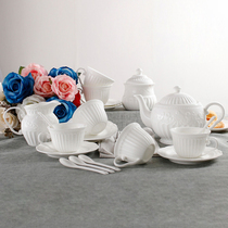 Rococo French European Court White Porcelain Cup Dish Set Bone Porcelain Milk Tea Cup