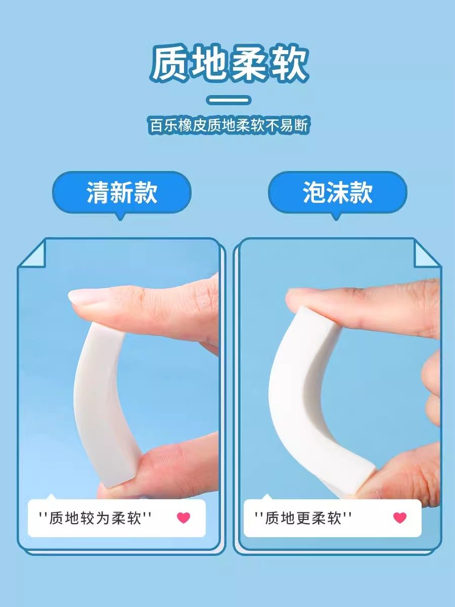 Upgraded Japanese Pilot Er-Fn6/Fn8/Fn10/Fn20 Foam Eraser, Clean Erasing, Soft Texture, Dust-Free, Clean Art Eraser, Ee-S60/100 Resin Eraser