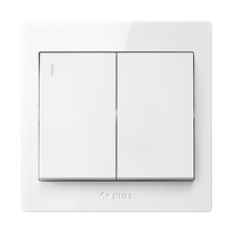 Bull two-on multi-control switch two-position multi-connection two-on double-on three-control midway household panel one light three-control duplex