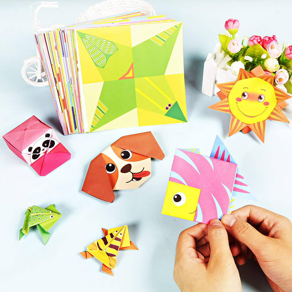 Children's handmade paper-cut handmade diy production material package children's educational origami book Daquan 3-6 years old school toys