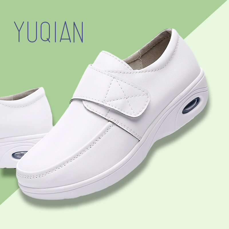 Nurse Shoes for Women, Warm, White, Soft-Soled, Height-Increasing, Breathable, Anti-Odor, Non-Tiring, Non-Slip, Flat-Soled, Thick-Soled, Winter Fleece-Lined