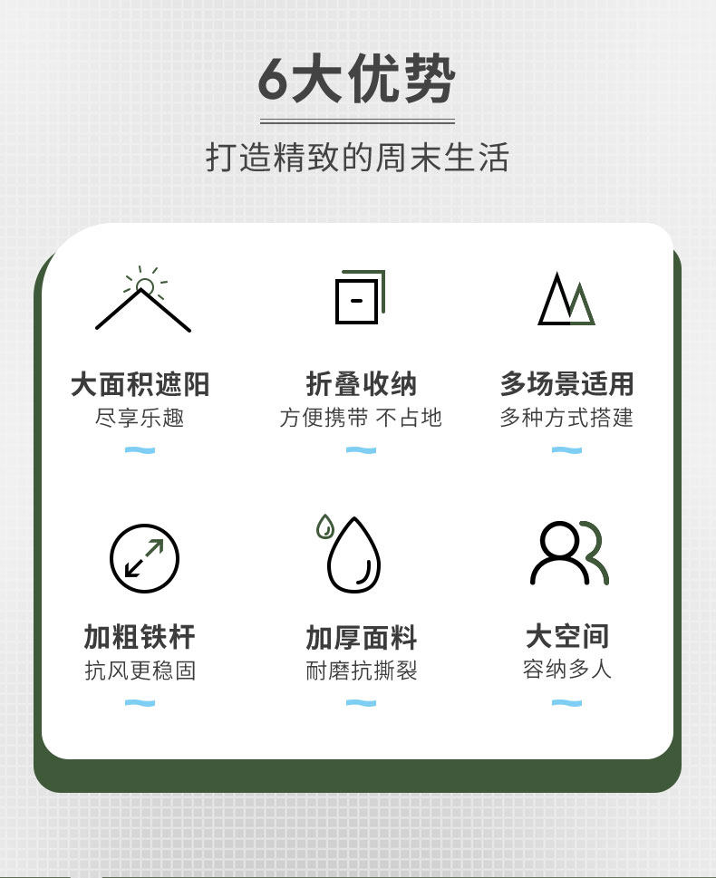 Атриум 客友天幕帐篷户外折叠便携式防晒防雨加厚黑胶野炊露营装备遮阳棚 Friends of fishing tackle
