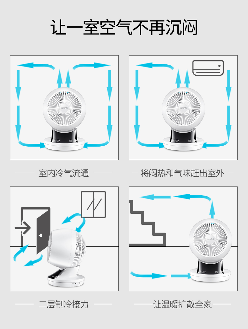 日本 Tomoni 直流变频台式遥控 空气循环扇 券后219元包邮 买手党-买手聚集的地方