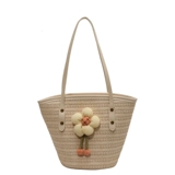 Плетеная соломенная вместительная и большая сумка через плечо, пляжная сумка на одно плечо