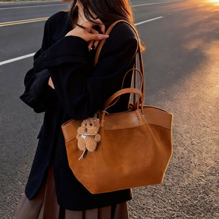 Frosted Retro Bag for Women, Large Capacity, 2026 New Autumn and Winter Casual Shoulder Handbag, Student Class Tote Bag