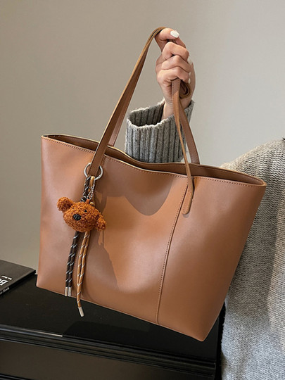 Retro bag women's large capacity 2026 new summer simple and versatile shoulder bag casual work commuting tote bag