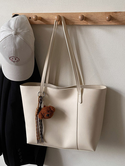 Retro bag women's large capacity 2026 new summer simple and versatile shoulder bag casual work commuting tote bag