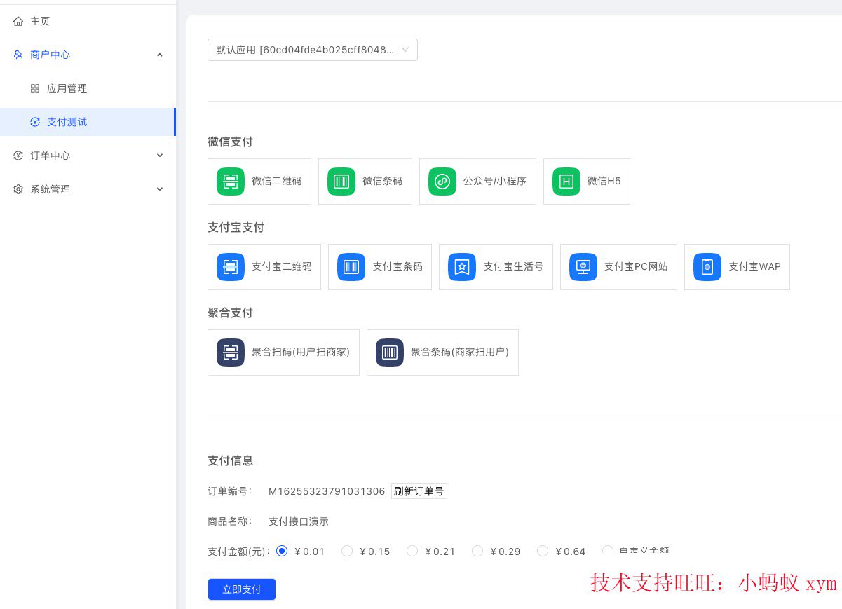 java springboot vue payment system ordering development of original code source code