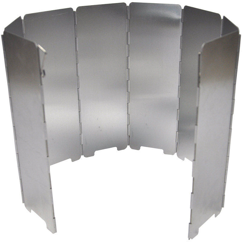 Aluminum alloy outdoor stove head windshield plate 8 pieces 9 pieces 10 pieces of outdoor windproof plate stove camping equipment