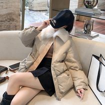 Down jacket 2022 new womens mid-length splicing Tuscany fur integrated fur young winter coat