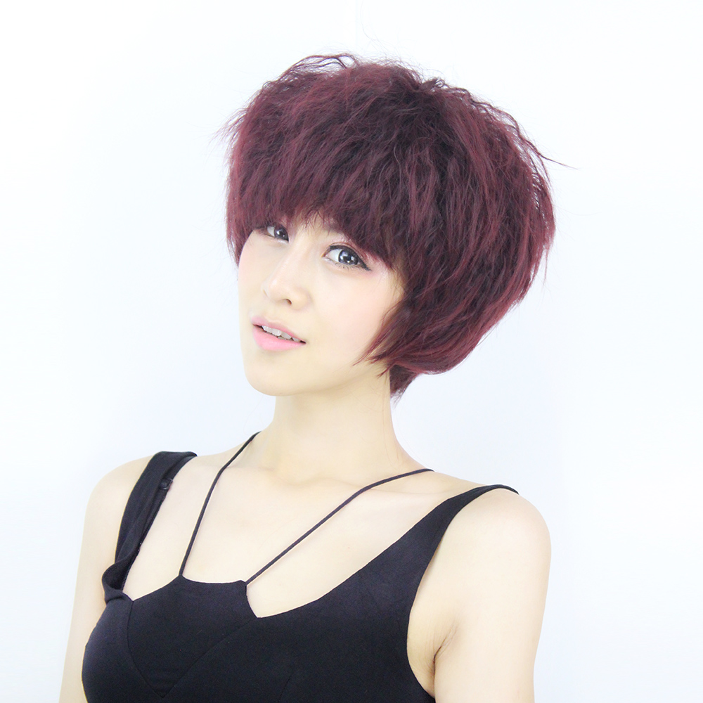 Wig Female Short Curly Hair Air Bang Bobo Wave Head Natural