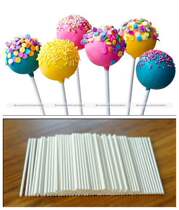 100Pcs Pop Sucker Stick Chocolate Cake Lollipop Lolly Candy