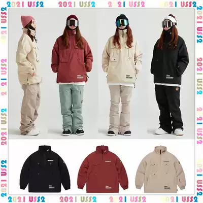PZ snow gear 2021U2SS Korean ski suit men and women single double board waterproof wind stand collar pullover snow suit