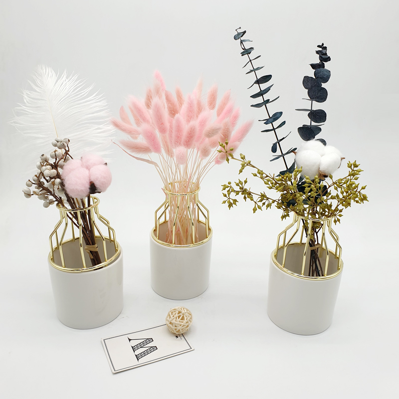ins wind decoration ceramic iron art vase full of stars dry flowers bouquet home furnishing little clear nordic wind net red