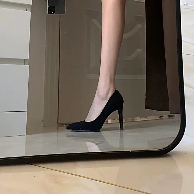 High Heels for Women, 2026 Summer New Style, Black Stiletto, Pointed Toe, Shallow Mouth, Internet Celebrity Style, Sexy and Elegant, Student Etiquette Shoes