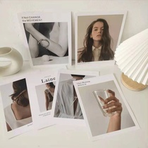 ins magazine cover bifacial pattern card suit clothing photo props shake sound wall decorative photo background