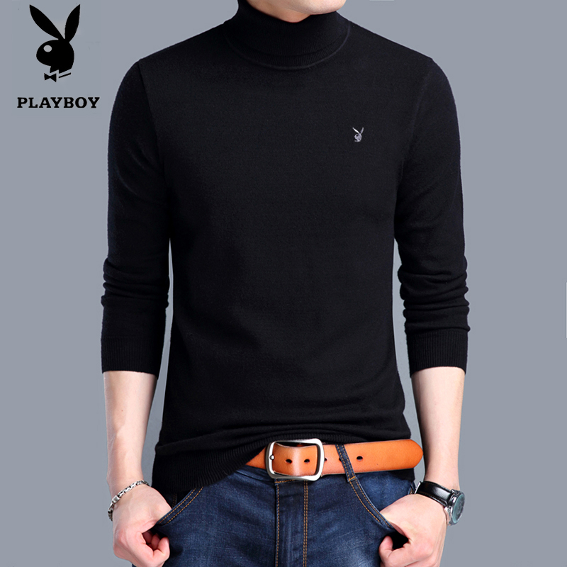 Playboy áo len dài tay thanh niên nam cổ tròn áo len mùa đông nam áo len trung niên ấm áp áo len áo gile len cho nam