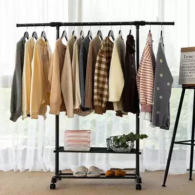 Simple hanger floor-to-ceiling vertical drying rack single pole balcony drying rack home bedroom dormitory hanging hanger