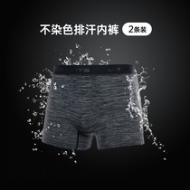 UTO Unisex Underwear Men's Unstained Breathable Sweat Exhaust Leggings Running Fitness Boxers (2pcs)