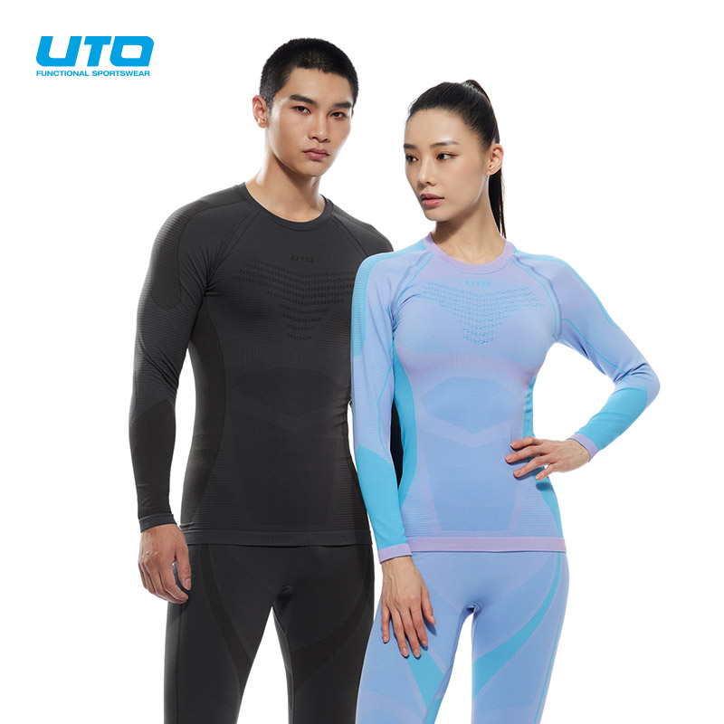 UTO Yo-yo Ski Underwear Male Line Sweatshirt Sweatshirt Women Sports Undershirt Woman Outdoor Running Warm Suit-Taobao