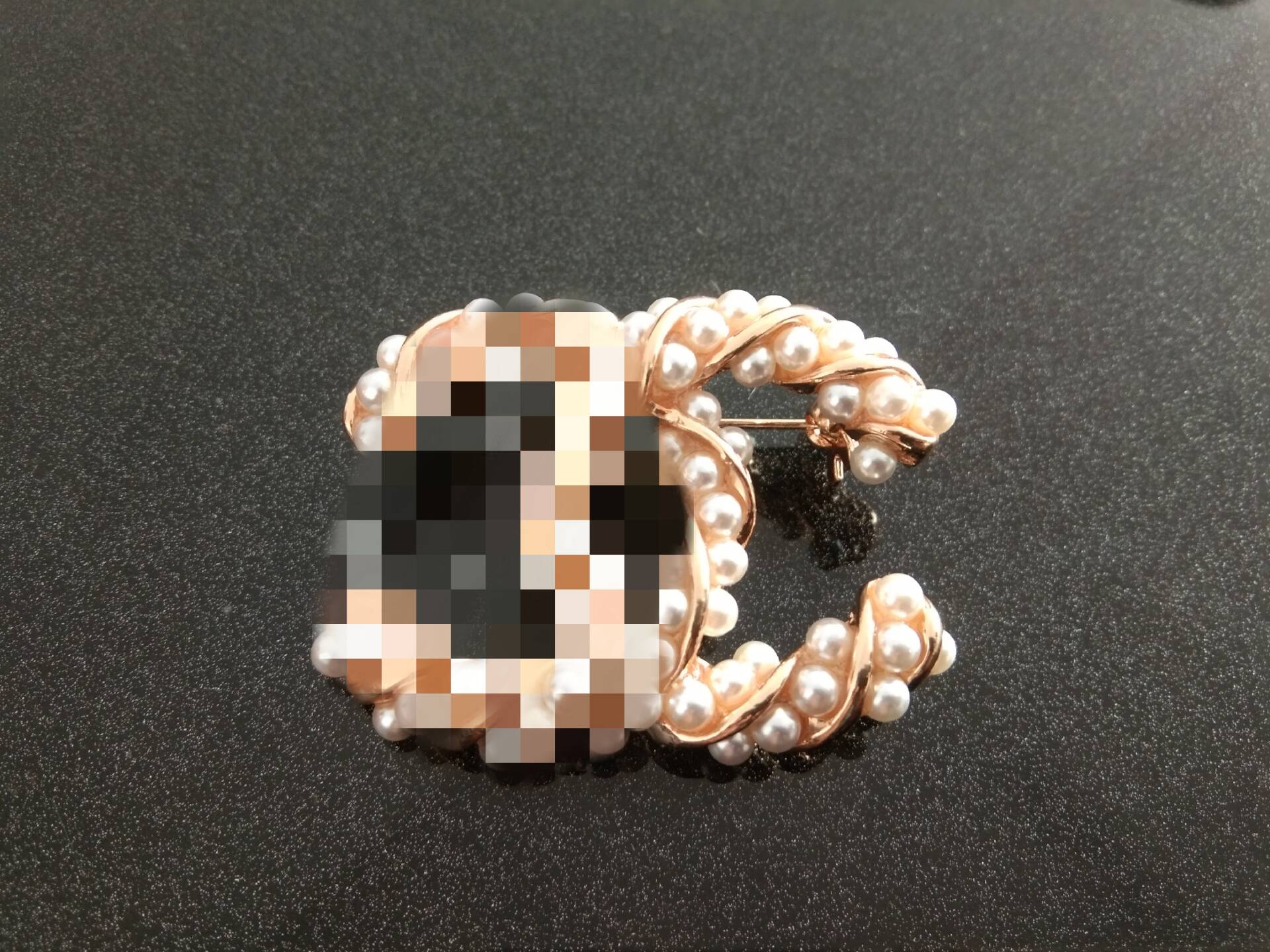Double brooch c brooch khoai lang nhỏ sang trọng có cùng mùi thơm 泫 với cùng một chữ ngọc trai kiểu Nhật và Hàn Quốc phổ biến - Trâm cài trâm cài áo cao cấp