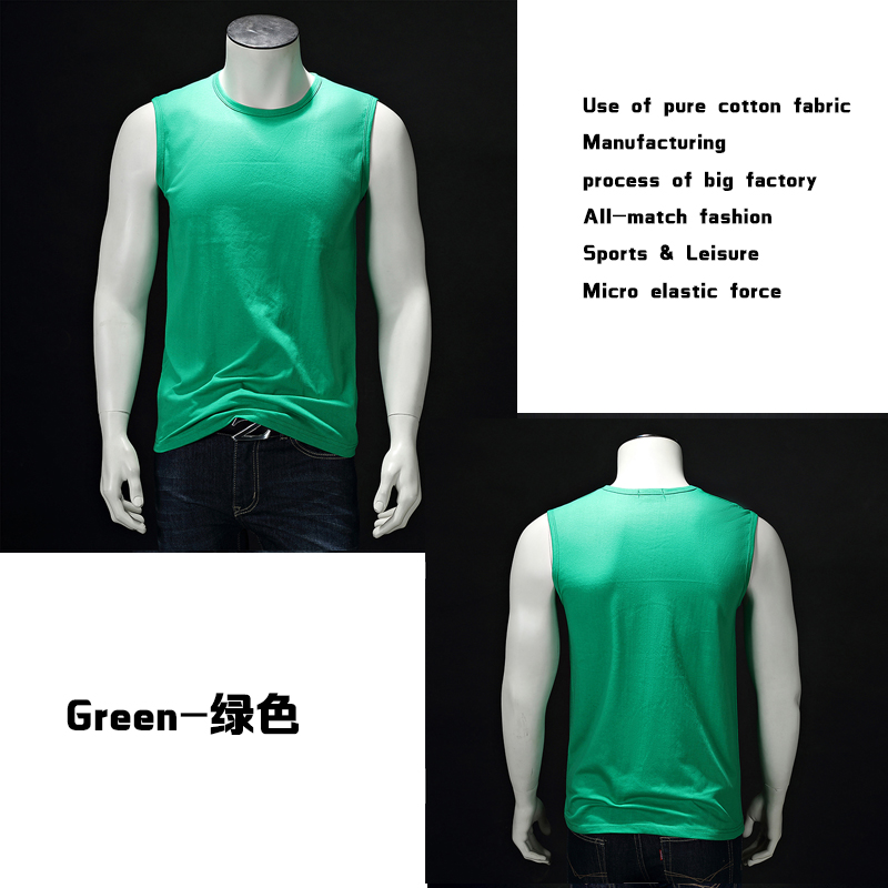 Áo thun không tay nam cotton thể thao Áo len mùa hè chất béo mồ hôi cộng với phân bón XL đáy áo rộng vai vest - Áo vest cotton áo khoác thu đông