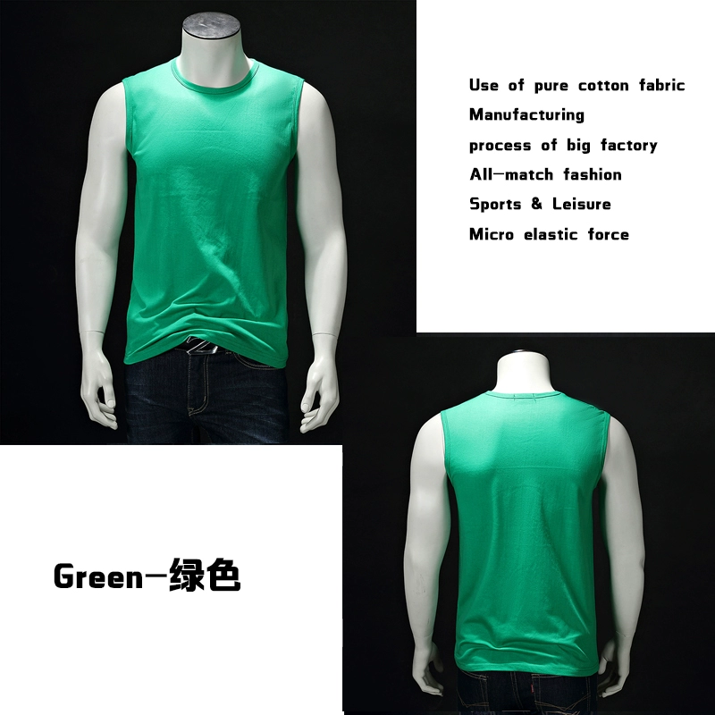 Áo thun không tay nam cotton thể thao Áo len mùa hè chất béo mồ hôi cộng với phân bón XL đáy áo rộng vai vest - Áo vest cotton ao ba lo nam