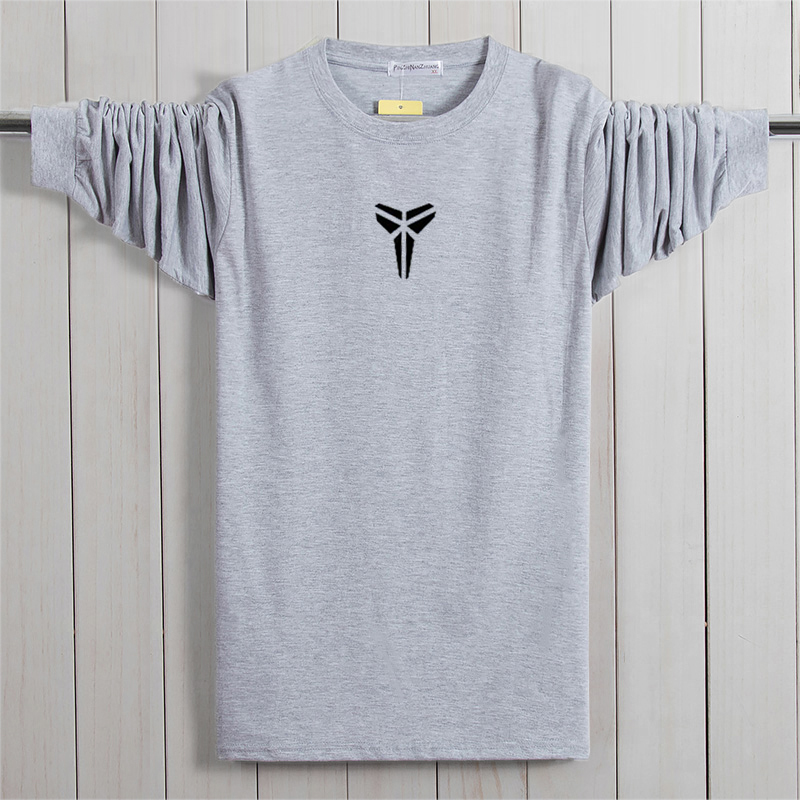 Đặc biệt hàng ngày áo thun nam tay dài cộng với phân bón XL mặc quần áo mùa thu cotton cổ tròn chất béo áo thun thủy triều áo thun nam polo