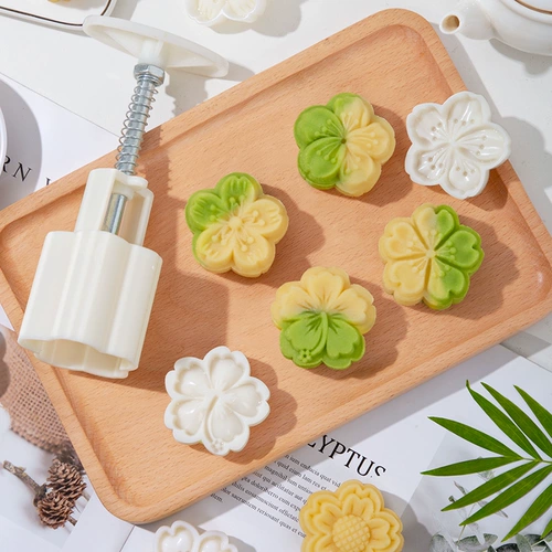 Форма для лунного кекса, новый бытовой инструмент для печати тортов в виде маша, кондитерские изделия, ручная печать, мини-форма для выпечки с мультяшными цветами и неосновными продуктами питания