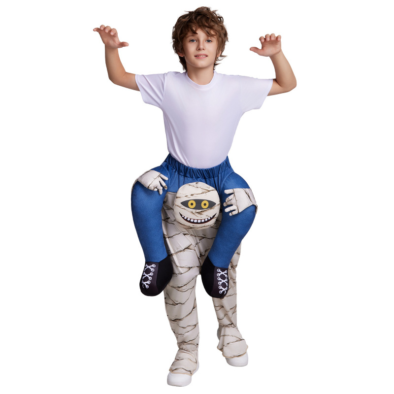 Halloween Children's Funny Costumes Cos Mummy Backpack Pants Stage Performance Kindergarten Holiday Party Halloween Children's Funny Costumes Cos Mummy Backpack Pants Stage Performance Kindergarten Holiday Party