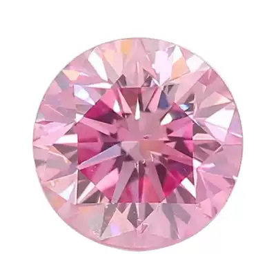 Color diamond Pink diamond GIA certificate Round 47 points FancyIntensePurplishPink Thick color powder with purple
