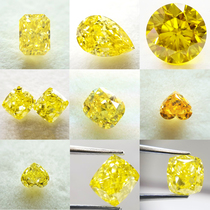 Indians GIA Yellow Diamond Color Drill Naked Drill A Carat Powder Diamond Ring Pendant Wedding Ring Custom International Certificate