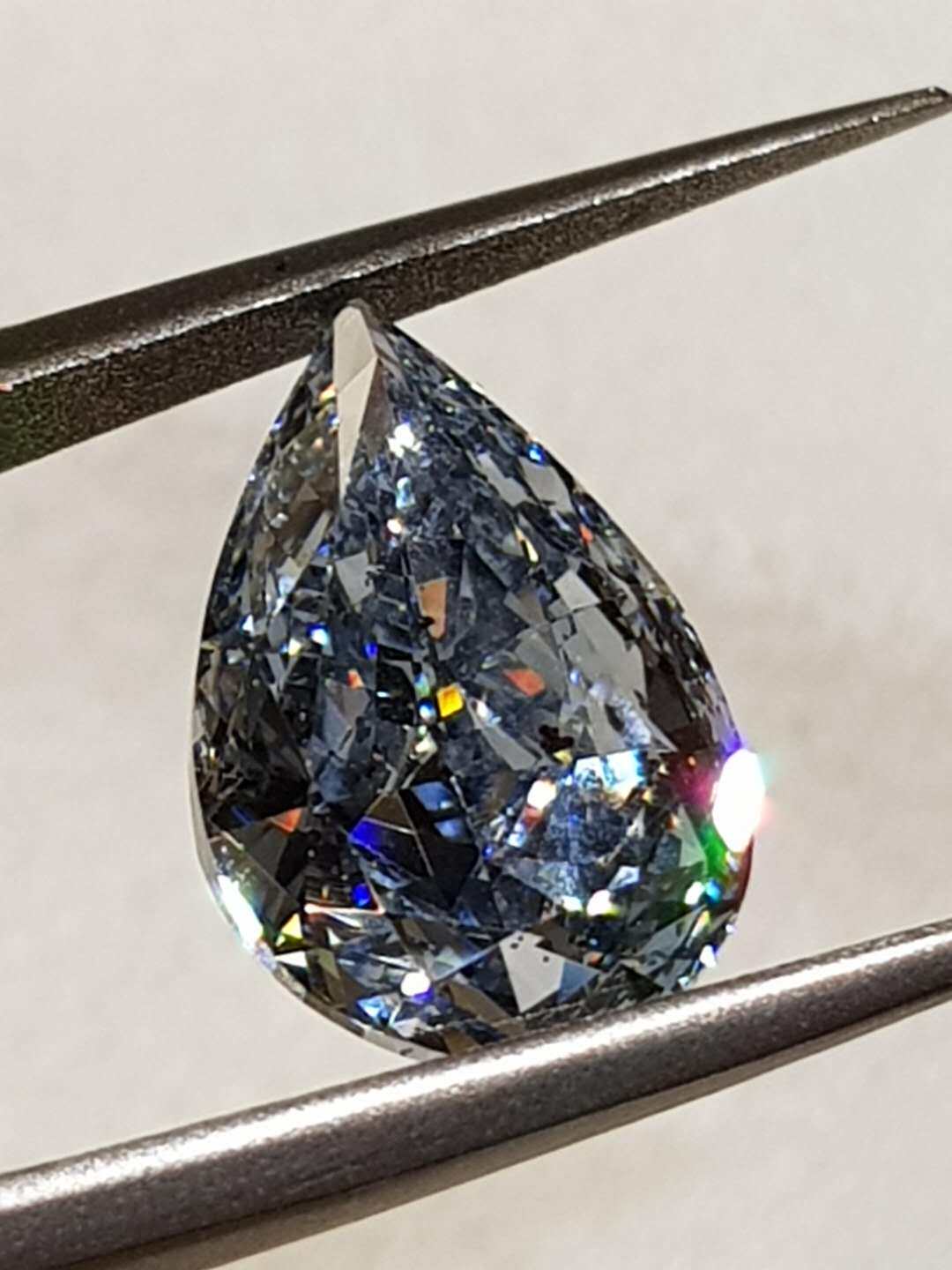 Blue Diamond Natural Colored Diamond 3 08 carats Fancy Intense Blue Loose Diamond GIA Certificate