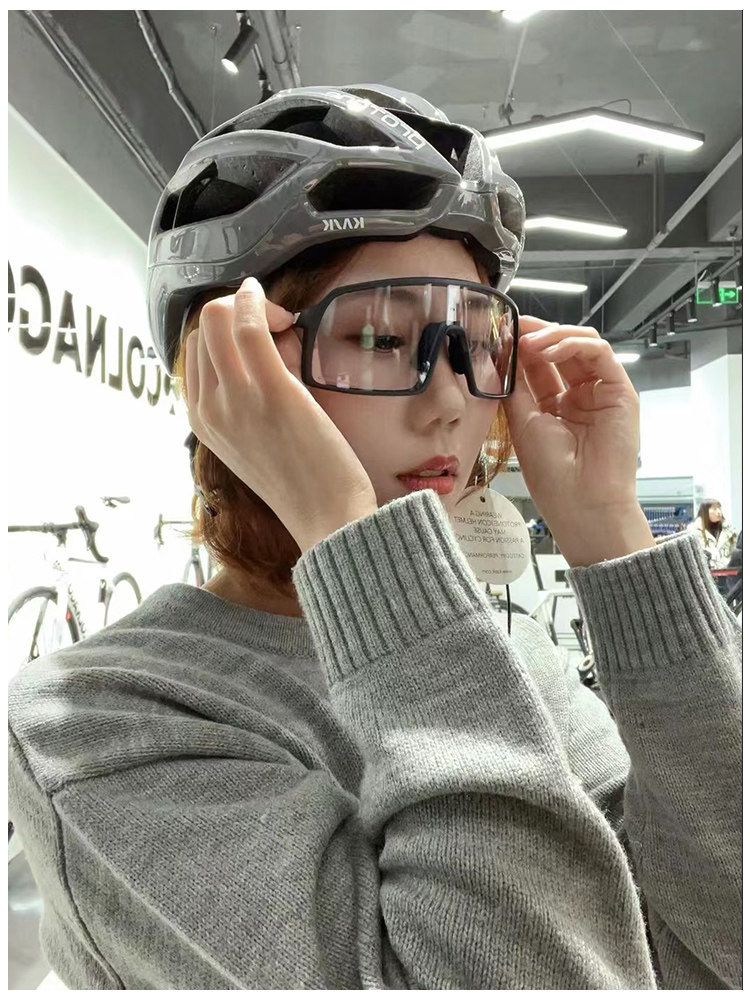 велоочки 全天候变色户外运动骑行眼镜夜骑墨镜女大框偏光防紫外线太阳眼镜 COOL