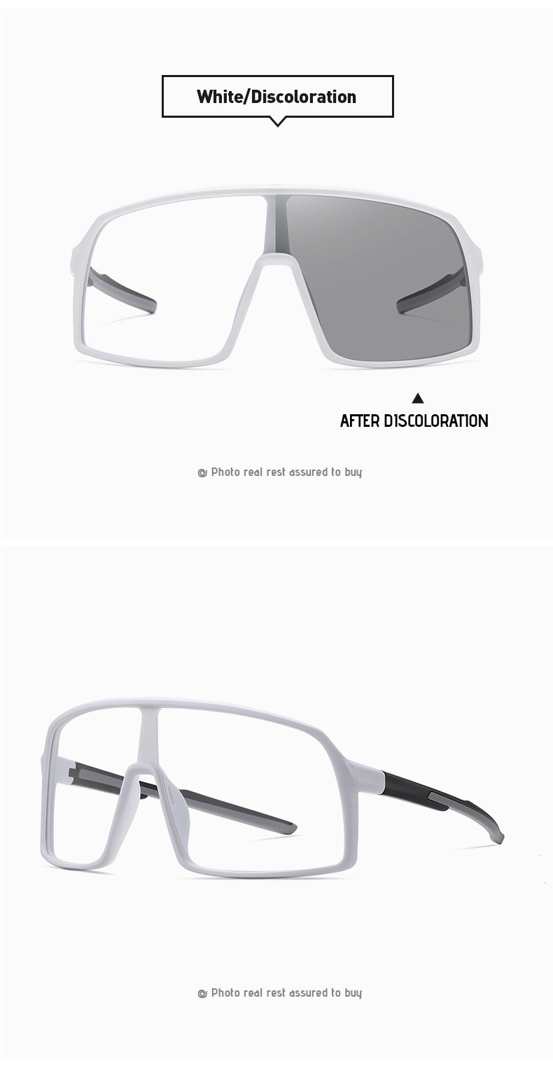 велоочки 全天候变色户外运动骑行眼镜夜骑墨镜女大框偏光防紫外线太阳眼镜 COOL