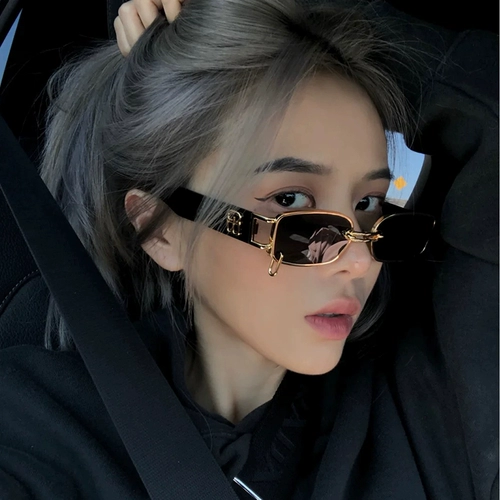 Брендовые ретро квадратные солнцезащитные очки в стиле хип-хоп, популярно в интернете