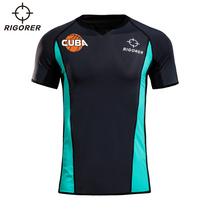CUBA sponsor t-shirt mens short-sleeved sports summer thin section student professional basketball referee uniform top short T-shirt