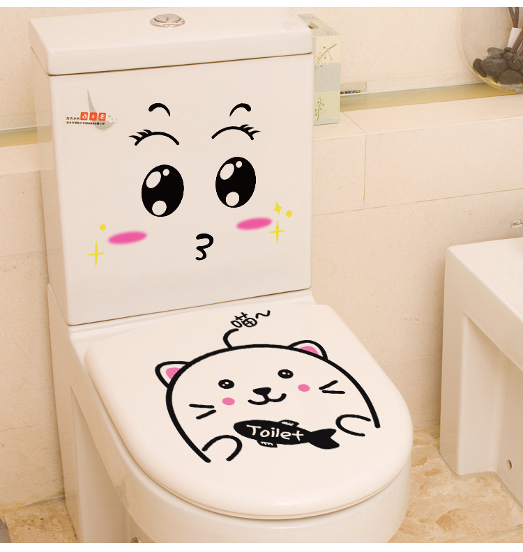 Removable toilet stickers happy expression stickers makeup room toilet notebook stickers stickers stickers stickers wall stickers