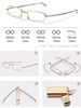 Anti-Blue Light Foldable Reading Glasses for Men, High-Definition, Ultra-Light, Convenient, Farsightedness Glasses for Women, Retro Small-Frame Presbyopic Glasses