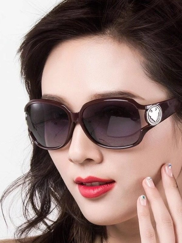 2025 New Polarized Sunglasses for Women, Large Frame Round Face Glasses, Fashionable Internet Celebrity Style, Korean Version, Uv Protection Sunglasses