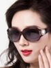 2025 New Polarized Sunglasses for Women, Large Frame Round Face Glasses, Fashionable Internet Celebrity Style, Korean Version, Uv Protection Sunglasses
