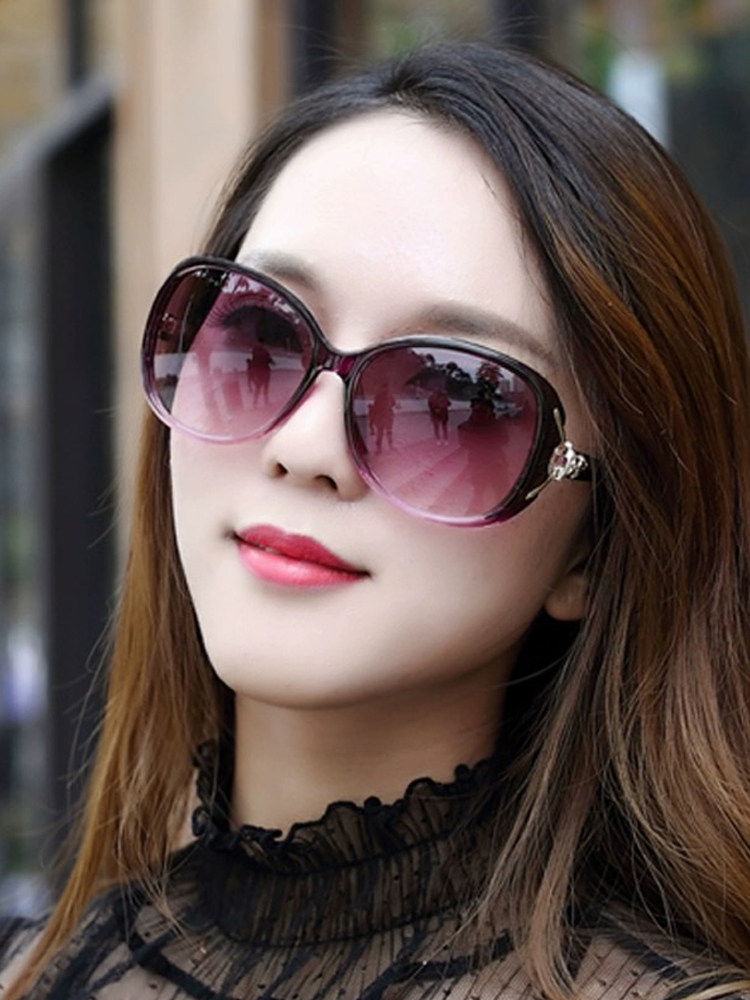 Polarized Sunglasses for Women 2025 New Celebrity Fashion Trendy Anti-Uv Sunglasses Stylish Versatile Round Face Glasses